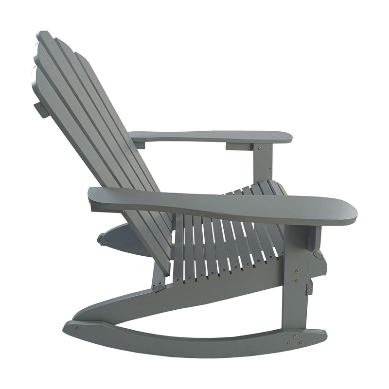 Reclining Wooden Outdoor Rocking Adirondack chair,walnut - Urban Living Furniture (Los Angeles, CA)