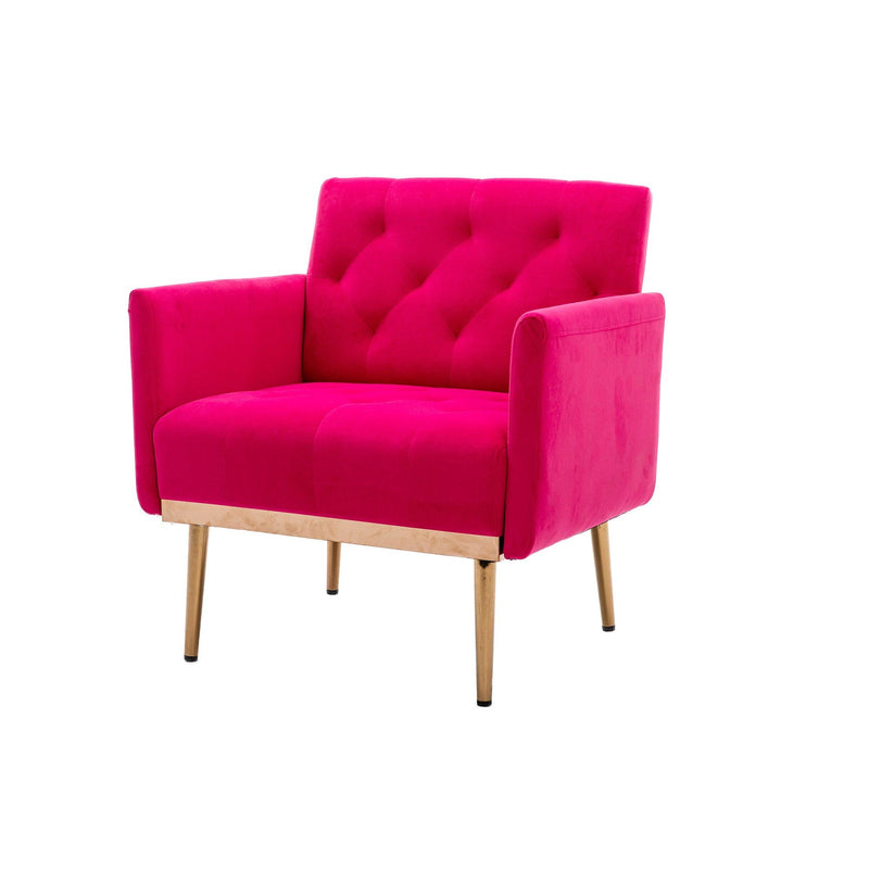 Accent  Chair  ,leisure single sofa  with Rose Golden  feet