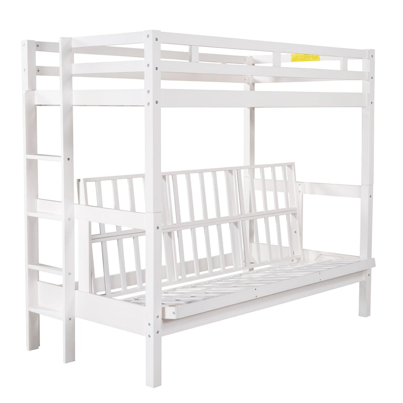 Twin over Full Convertible Bunk Bed - White - Urban Living Furniture (Los Angeles, CA)