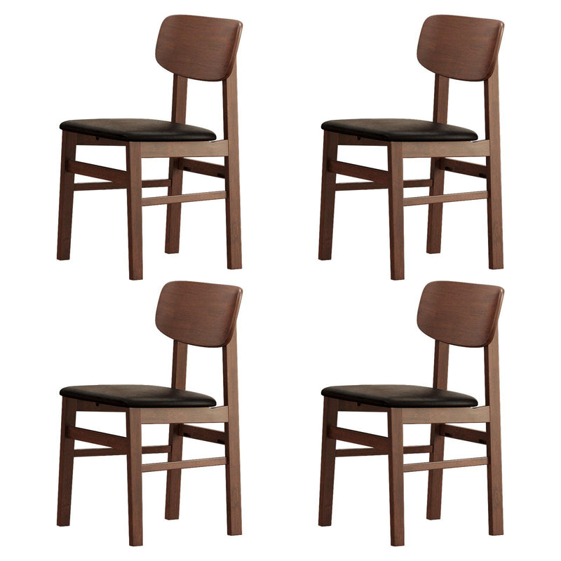 5 Pieces Dining Table Set 1 Dining Table and 4 Chairs Rustic Retro Solid RubberWood Table and Breakfast Upholstered Stools for Home Kitchen Dining Room - Urban Living Furniture (Los Angeles, CA)