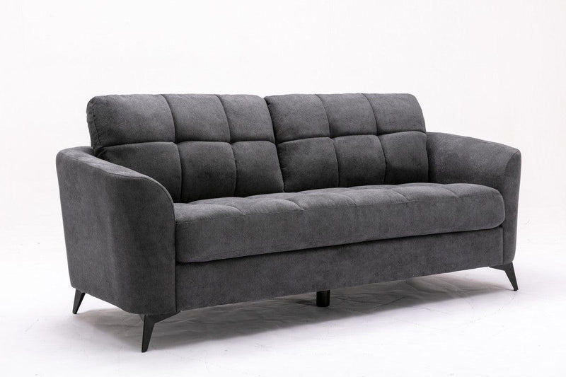 Callie Gray Velvet Fabric Sofa Loveseat Living Room Set - Urban Living Furniture (Los Angeles, CA)