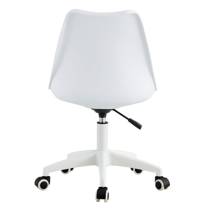 Modern Home Office Desk Chairs, Adjustable 360 °Swivel  Chair Engineering  Plastic Armless Swivel Computer  Chair With Wheels for Living Room, Bed Room Office Hotel Dining Room and White. - Urban Living Furniture (Los Angeles, CA)