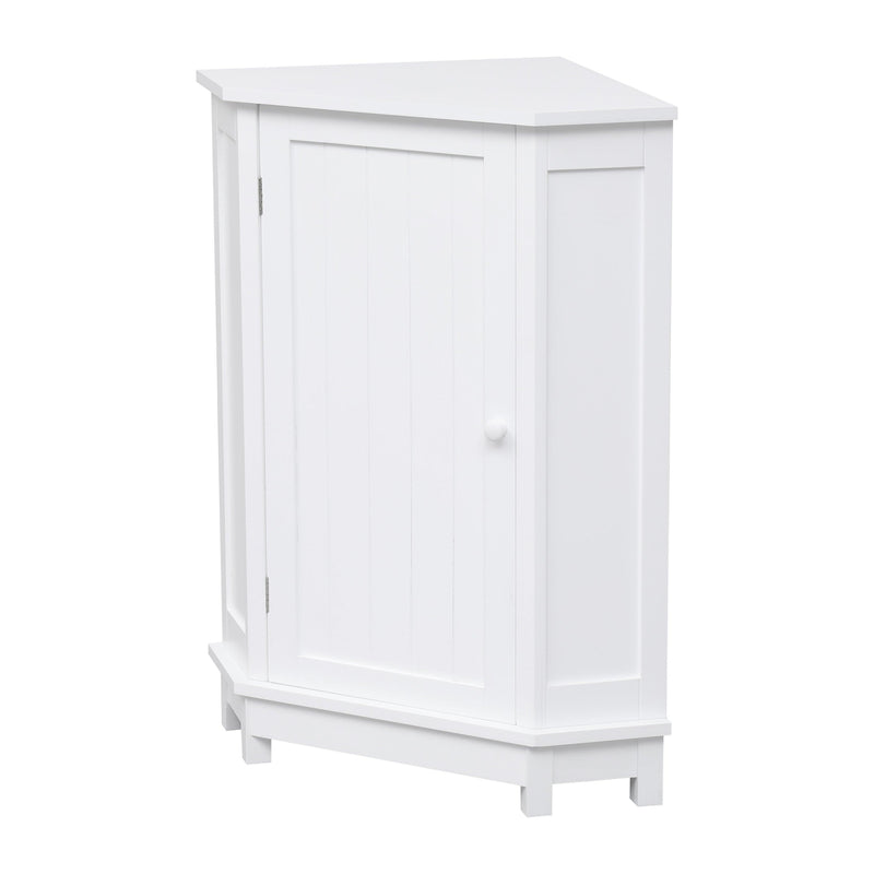 White Bathroom Cabinet Triangle CornerStorage Cabinet with Adjustable ShelfModern Style MDF Board - Urban Living Furniture (Los Angeles, CA)