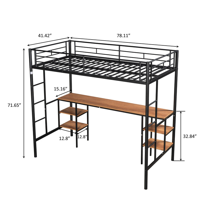 LOFT BED WITH TABLE - Urban Living Furniture (Los Angeles, CA)