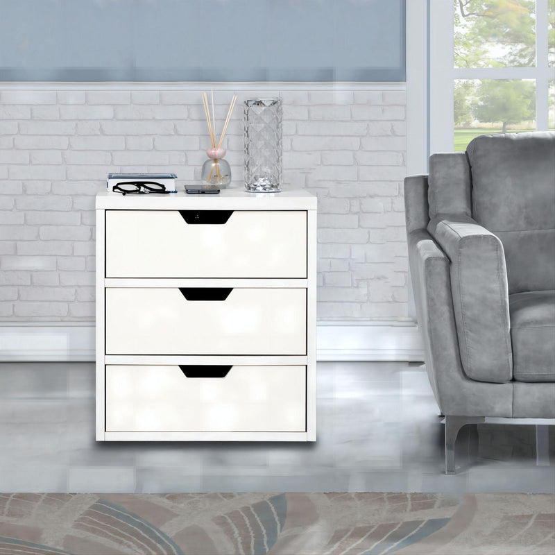 Bedside table with wireless charging station, bedside table with lockers andStorage drawers, bedside table sofa coffee table, white - Urban Living Furniture (Los Angeles, CA)