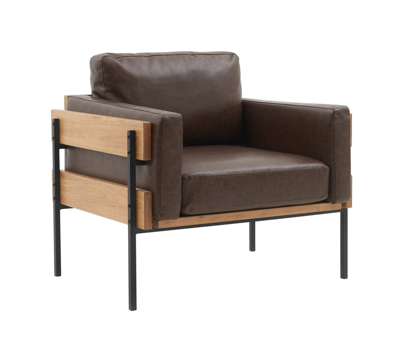 Single leisure sofa chair living room PU leather chairModern comfortable leisure armchair