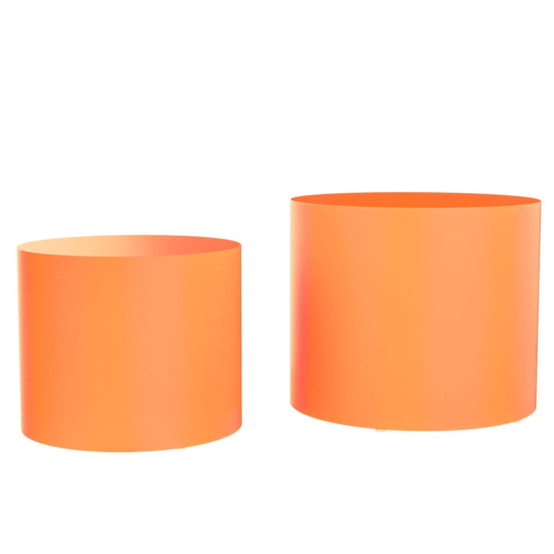 MDF Nesting table Set of 2 Rround Side Table Orange - Urban Living Furniture (Los Angeles, CA)