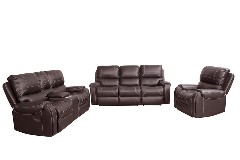 Faux Leather Reclining Sofa Couch Single Chair for Living Room Brown - Urban Living Furniture (Los Angeles, CA)