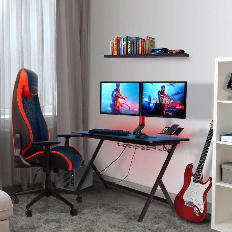 Desk- Atlantic Gaming Fire Storm, Black - Urban Living Furniture (Los Angeles, CA)