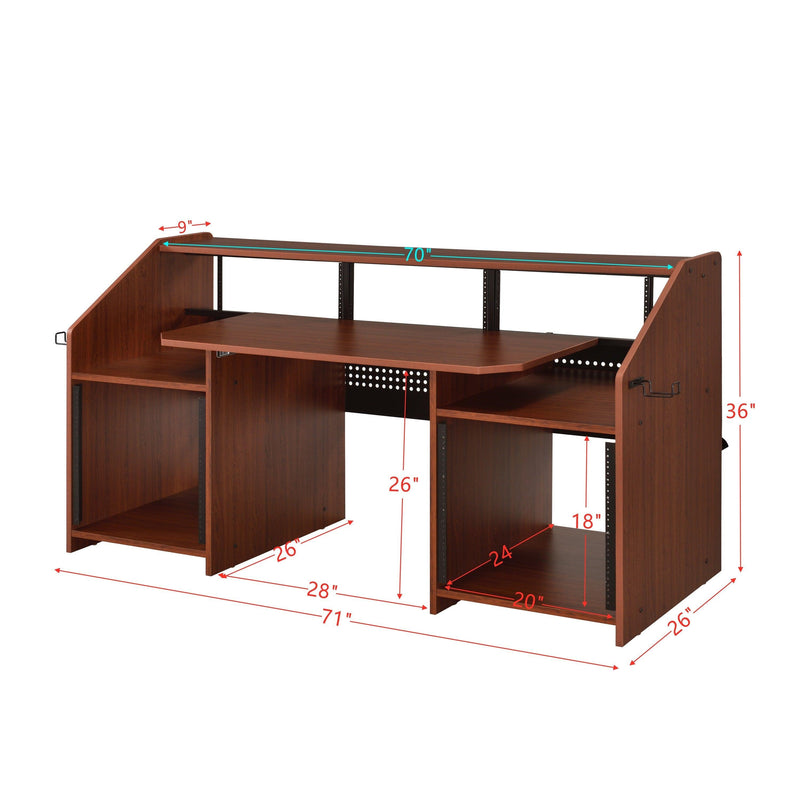 ACME Annette Music Desk, Walnut & Black Finish OF00994 - Urban Living Furniture (Los Angeles, CA)