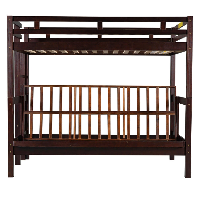 Twin over Full Convertible Bunk Bed - Espresso - Urban Living Furniture (Los Angeles, CA)