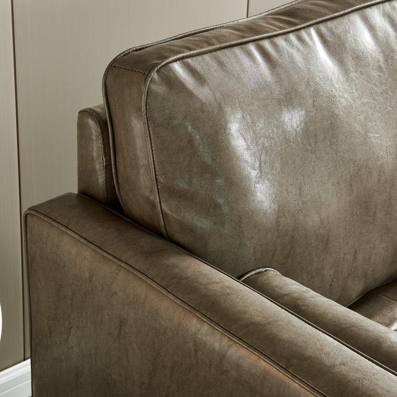 Modern Mid-Century Vegan Leather Sofa （Khaki） - Urban Living Furniture (Los Angeles, CA)