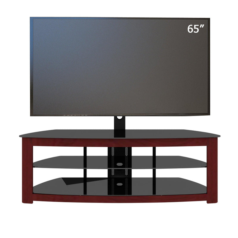 Walnut TV Stand with 2 TierStorage Space Fits TV Up To 65 in - Urban Living Furniture (Los Angeles, CA)