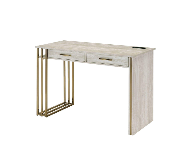 ACME Tyeid Vanity Desk w/USB in Antique White & Gold Finish AC00898 - Urban Living Furniture (Los Angeles, CA)