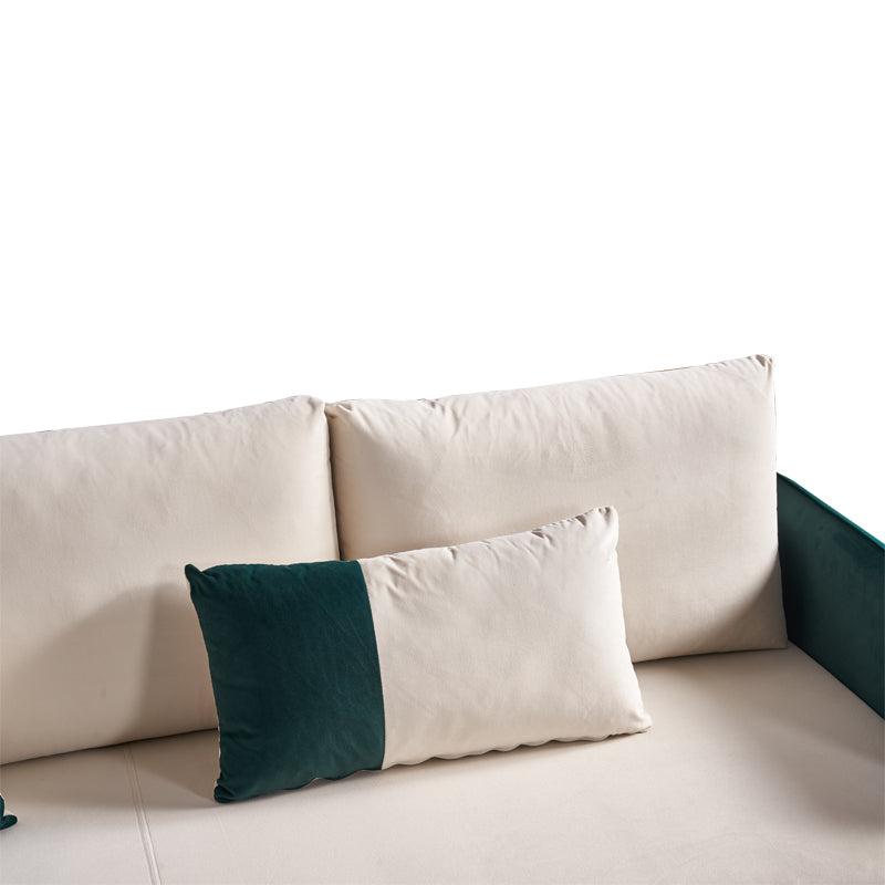 Velvet Sofa BEIGE & GREEN Color - Urban Living Furniture (Los Angeles, CA)