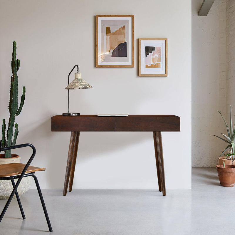 ManWood Writing Desk with Two Drawers and Tapered Legs, Brown - Urban Living Furniture (Los Angeles, CA)