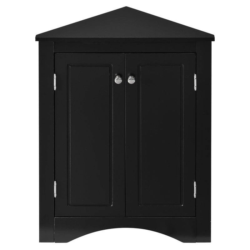 Black Triangle BathroomStorage Cabinet with Adjustable Shelves, Freestanding Floor Cabinet for Home Kitchen - Urban Living Furniture (Los Angeles, CA)