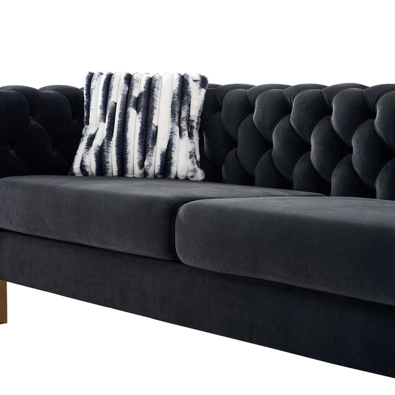 Modern velvet sofa BLACK color - Urban Living Furniture (Los Angeles, CA)