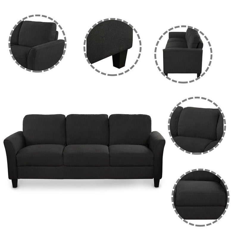 Living Room Furniture chair  and 3-seat Sofa (Black) - Urban Living Furniture (Los Angeles, CA)