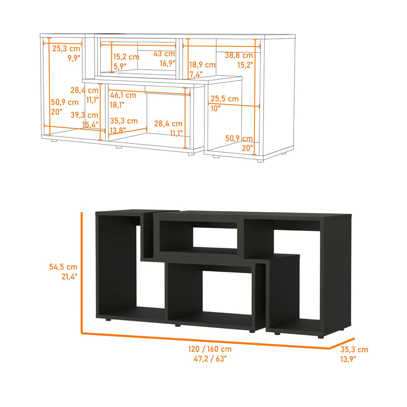 Anacapa Rectangle Reversible TV Stand Black - Urban Living Furniture (Los Angeles, CA)