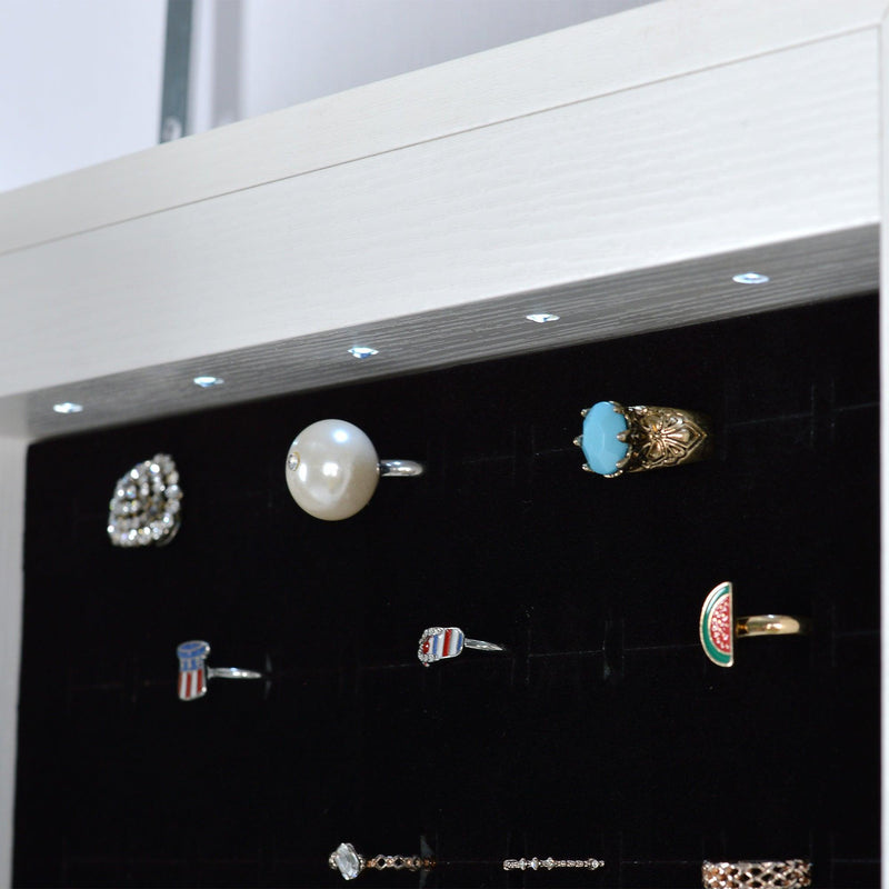 Full Mirror Fashion Simple JewelryStorage Cabinet  With Led Light  Can Be Hung On The Door Or Wall - Urban Living Furniture (Los Angeles, CA)