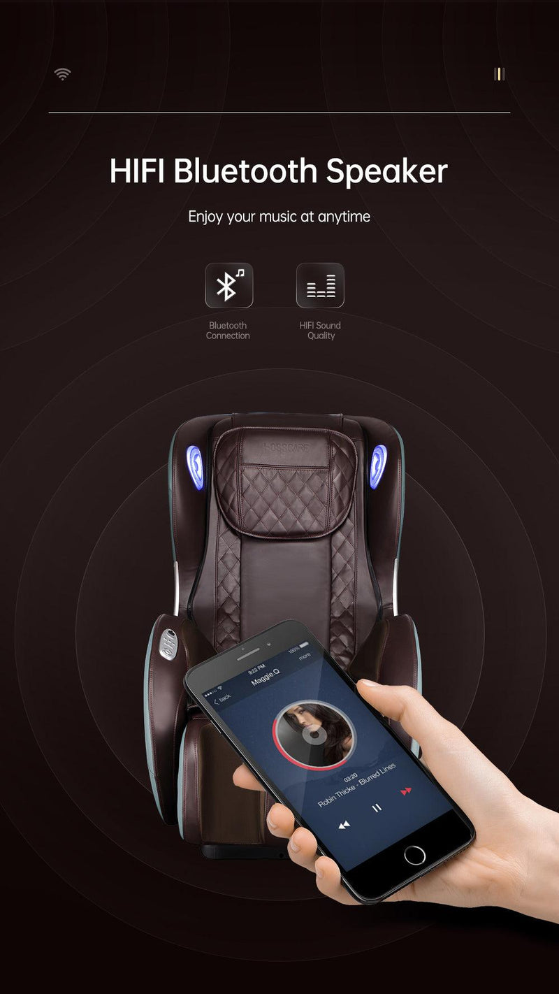 Massage Chairs SL Track Full Body and Recliner, Shiatsu Recliner, Massage Chair with Bluetooth Speaker-Purple
