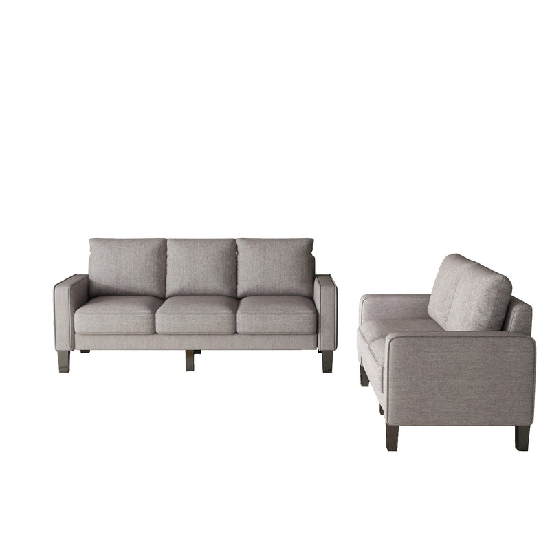 Modern Living Room Furniture Sofa in Light Grey Fabric 2+3 Seat - Urban Living Furniture (Los Angeles, CA)