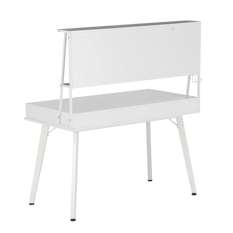 Techni Mobili Study Computer Desk withStorage & Magnetic Dry Erase White Board, White - Urban Living Furniture (Los Angeles, CA)