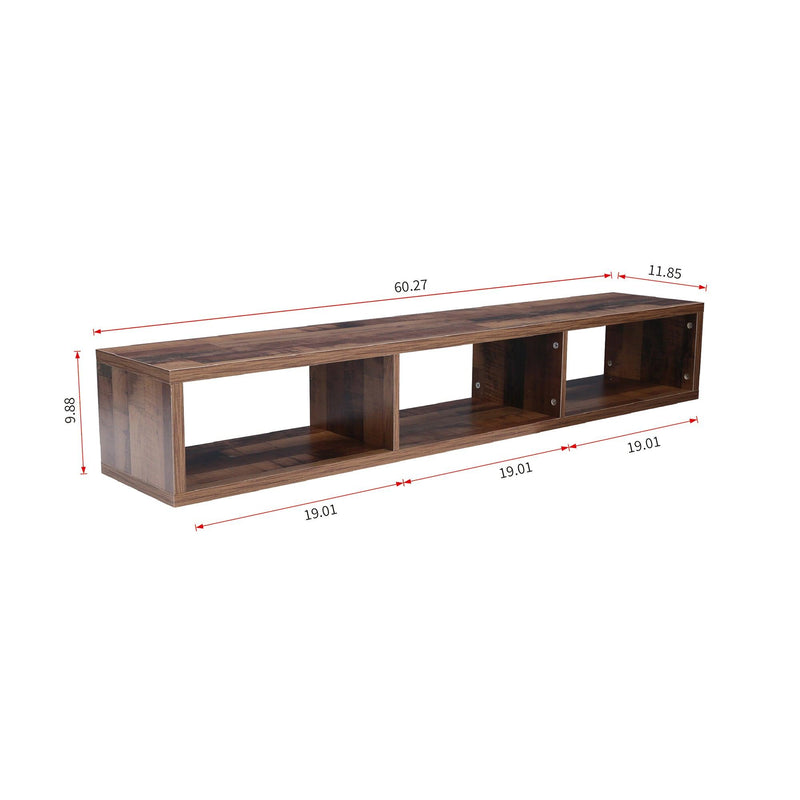Shallow Floating TV Console, 60"