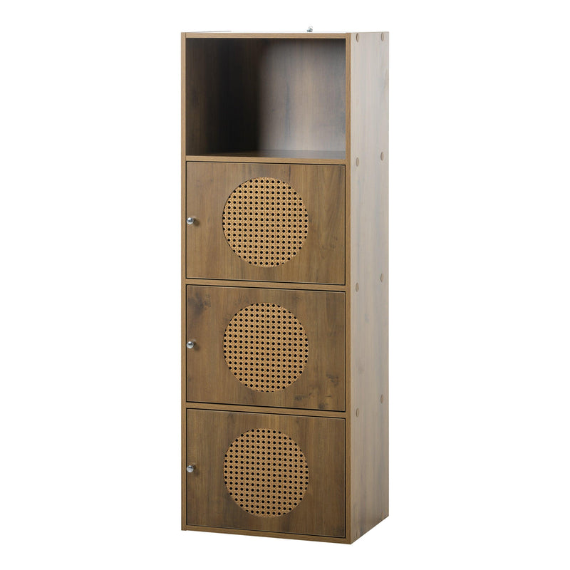 BathroomStorage cabinet,smallStorage cabinet,ratten locker,Children's bookcase，living room, bedroom, home office floor cabinet, rustic brown - Urban Living Furniture (Los Angeles, CA)