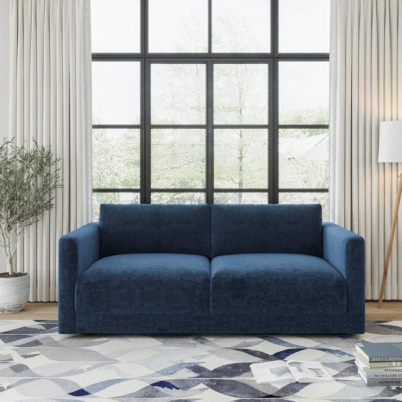 Italian quality Mid-century design 76-inch Sofa with back cushions