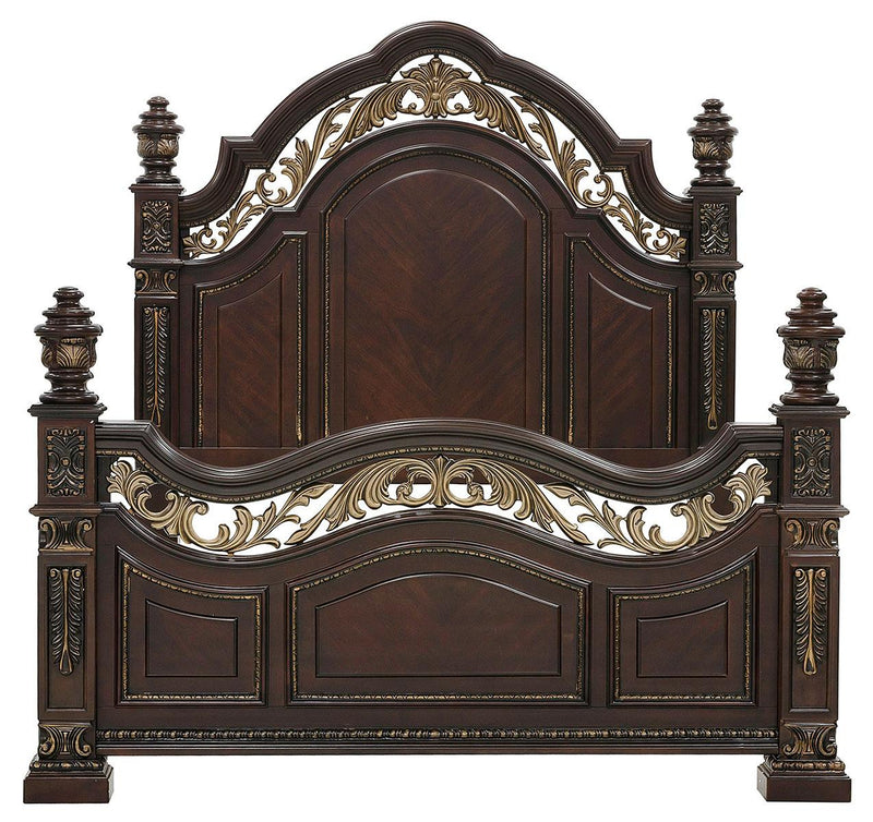 Homelegance Catalonia Queen Poster Bed in Cherry 1824-1 - Urban Living Furniture (Los Angeles, CA)