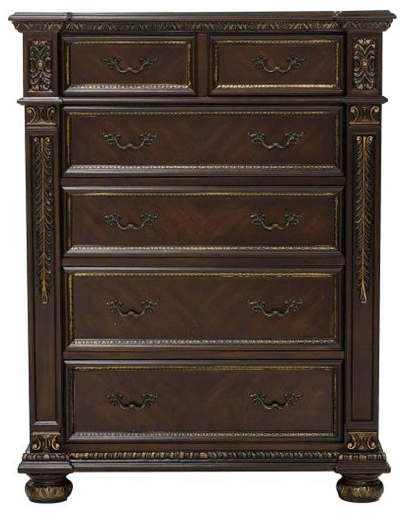 Homelegance Catalonia 5 Drawer Chest in Cherry 1824-9 - Urban Living Furniture (Los Angeles, CA)