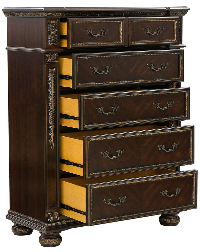 Homelegance Catalonia 5 Drawer Chest in Cherry 1824-9 - Urban Living Furniture (Los Angeles, CA)