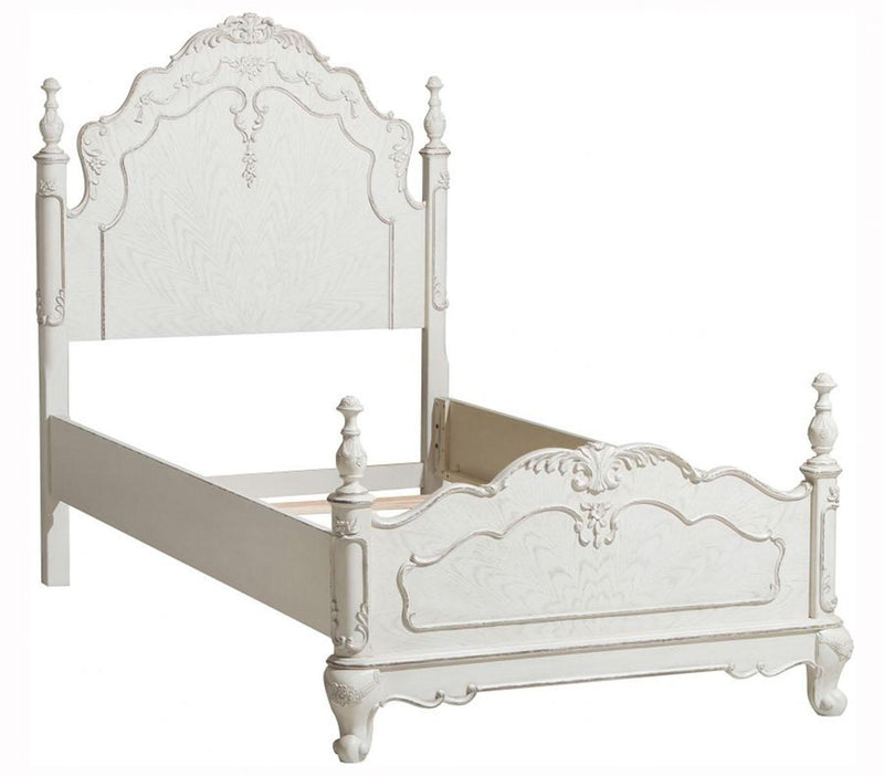 Homelegance Cinderella Full Poster Bed in Antique White 1386FNW-1* - Urban Living Furniture (Los Angeles, CA)