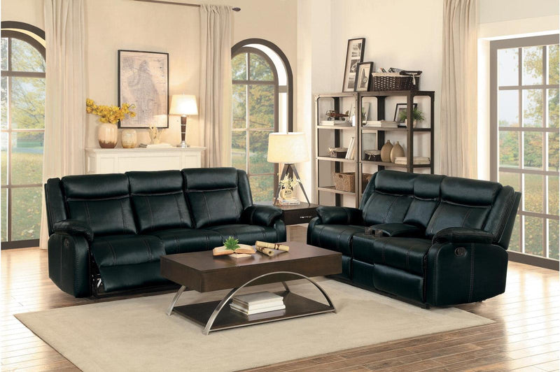 Homelegance Furniture Jude Double Glider Recliner Sofa in Black 8201BLK-3 - Urban Living Furniture (Los Angeles, CA)