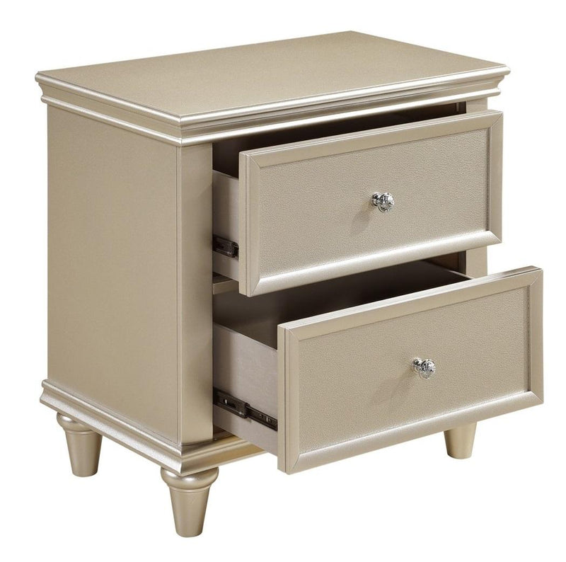 Homelegance Celandine 2 Drawer Nightstand in Silver 1928-4 - Urban Living Furniture (Los Angeles, CA)