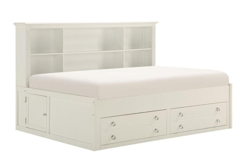 Homelegance Meghan Full Lounge Storage Bed in White 2058WHPRF-1* - Urban Living Furniture (Los Angeles, CA)