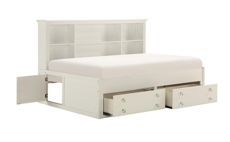 Homelegance Meghan Full Lounge Storage Bed in White 2058WHPRF-1* - Urban Living Furniture (Los Angeles, CA)