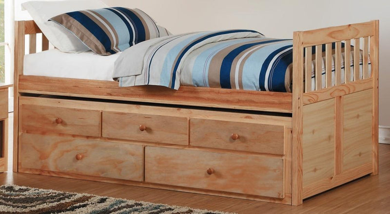 Homelegance Bartly Twin/Twin Trundle Bed w/ 2 Storage Drawers in Natural B2043PR-1* - Urban Living Furniture (Los Angeles, CA)