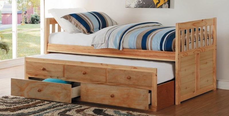 Homelegance Bartly Twin/Twin Trundle Bed w/ 2 Storage Drawers in Natural B2043PR-1* - Urban Living Furniture (Los Angeles, CA)