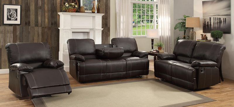 Homelegance Furniture Cassville Double Reclining Chair in Dark Brown 8403-1 - Urban Living Furniture (Los Angeles, CA)