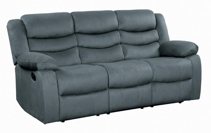 Homelegance Furniture Discus Double Reclining Sofa in Gray 9526GY-3 - Urban Living Furniture (Los Angeles, CA)