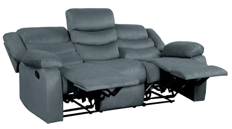 Homelegance Furniture Discus Double Reclining Sofa in Gray 9526GY-3 - Urban Living Furniture (Los Angeles, CA)