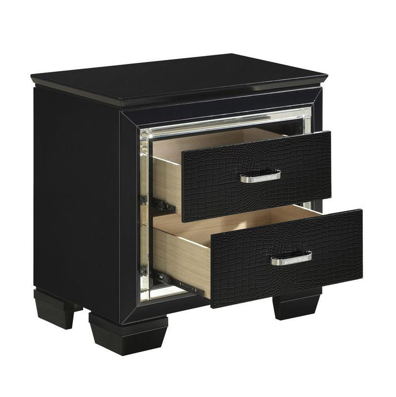 Homelegance Allura Nightstand in Black 1916BK-4 - Urban Living Furniture (Los Angeles, CA)