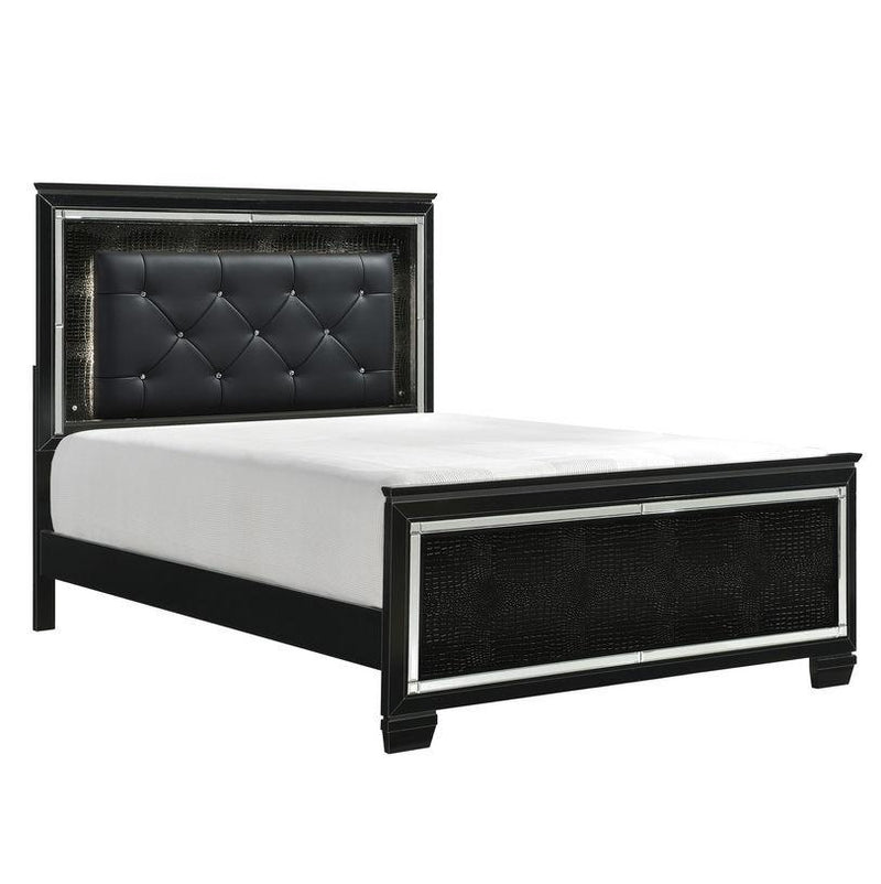 Homelegance Allura King Panel Bed in Black 1916KBK-1EK* - Urban Living Furniture (Los Angeles, CA)