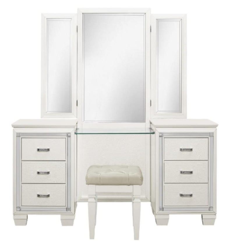 Homelegance Allura Vanity Stool in White 1916W-14 - Urban Living Furniture (Los Angeles, CA)