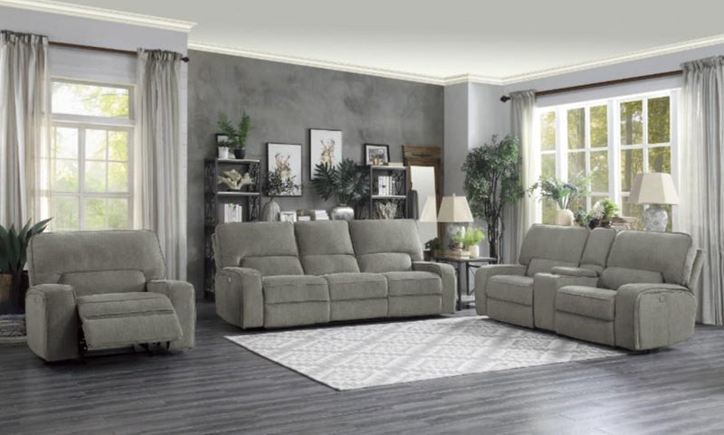 Homelegance Furniture Borneo Double Reclining Sofa in Mocha