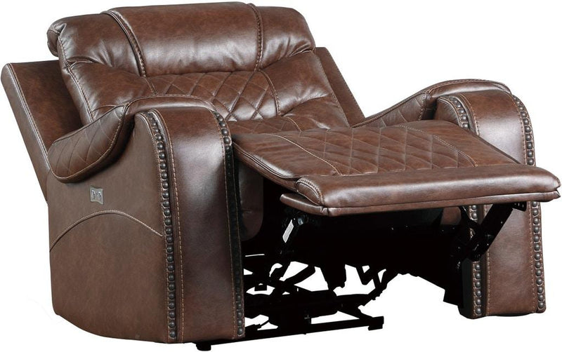 Homelegance Furniture Putnam Swivel Glider Reclining Chair in Brown 9405BR-1 - Urban Living Furniture (Los Angeles, CA)