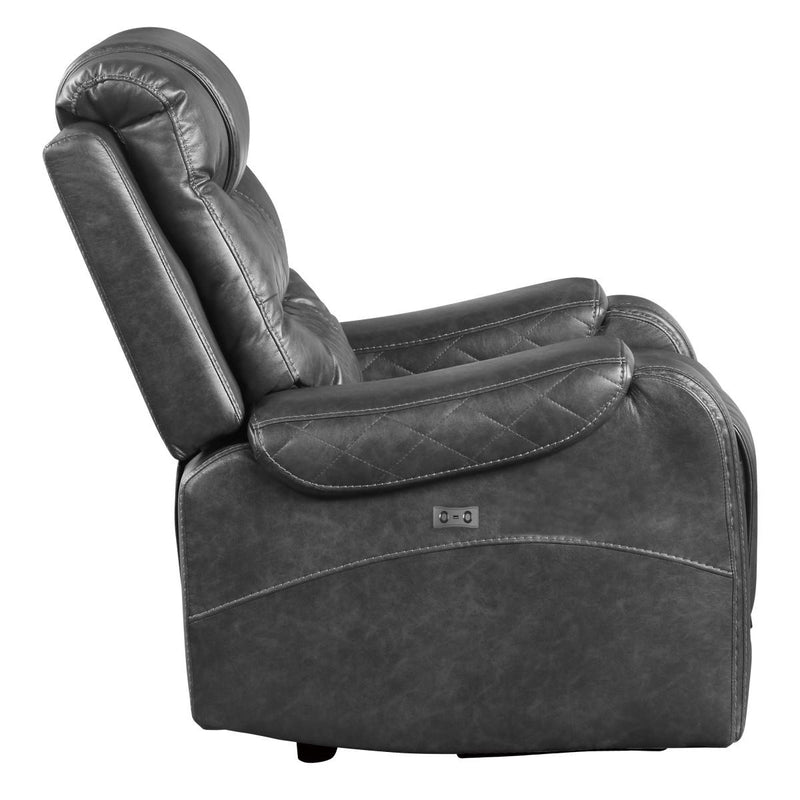 Homelegance Furniture Putnam Power Reclining Chair in Gray 9405GY-1PW - Urban Living Furniture (Los Angeles, CA)